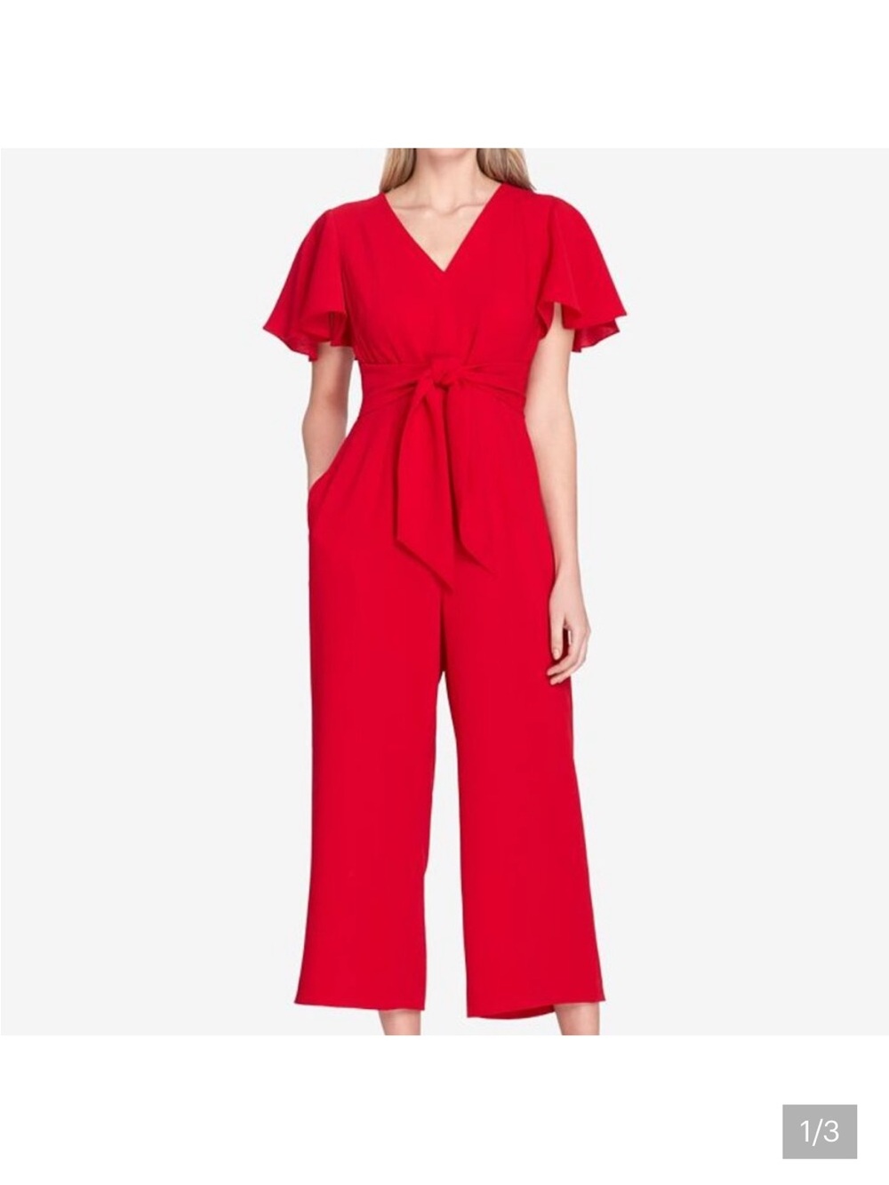 Red Tahari Jumpsuit